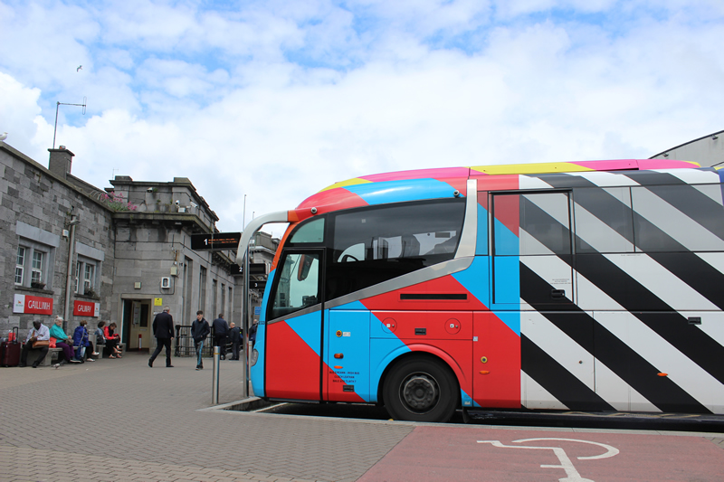 Colourful Bus by Jill Beever